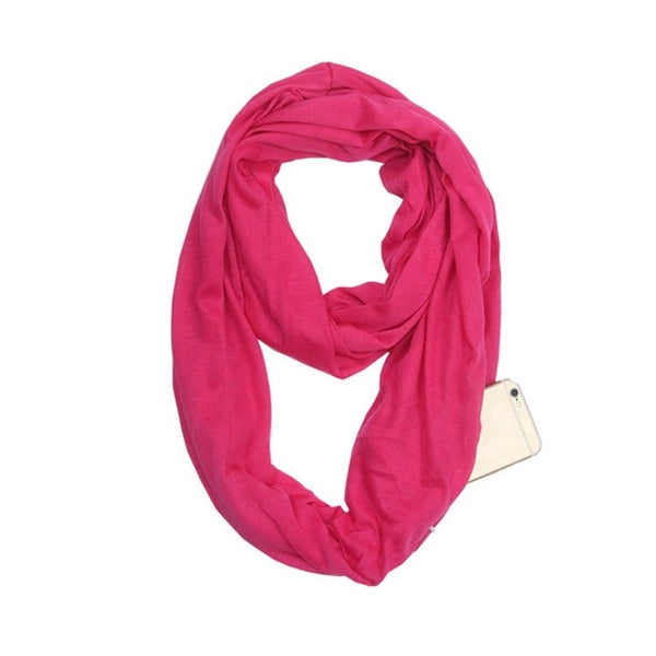 Écharpe avec poche secrète de rangement, foulard avec fermeture éclair –  Stock de cadeaux