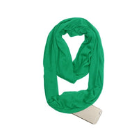 Écharpe avec poche secrète de rangement, foulard avec fermeture éclair
