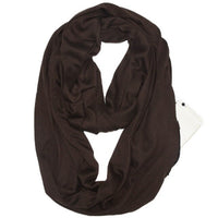 Écharpe avec poche secrète de rangement, foulard avec fermeture éclair