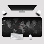 Tapis de souris géant pour gamer, carte du monde, mappemonde