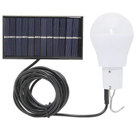 Panneau solaire avec ampoule éclairage LED et batterie intégrée, chargeur micro USB