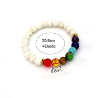 Bracelet 7 Chakras Yoga Zen - Perles en pierres de lave