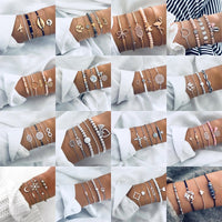 Bracelet multiple, ancre, signe infini, flèche, love, cœur, terre, boussole, coquillage