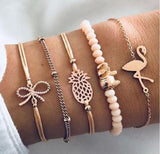 Bracelet multiple, ancre, signe infini, flèche, love, cœur, terre, boussole, coquillage