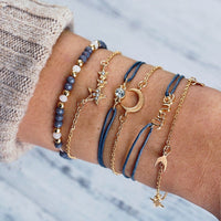 Bracelet multiple, ancre, signe infini, flèche, love, cœur, terre, boussole, coquillage