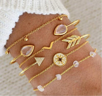 Bracelet multiple, ancre, signe infini, flèche, love, cœur, terre, boussole, coquillage