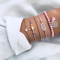 Bracelet multiple, ancre, signe infini, flèche, love, cœur, terre, boussole, coquillage