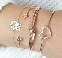 Bracelet multiple, ancre, signe infini, flèche, love, cœur, terre, boussole, coquillage