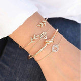 Bracelet multiple, ancre, signe infini, flèche, love, cœur, terre, boussole, coquillage