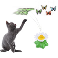 Jouet électrique rotatif papillon ou oiseau pour chats