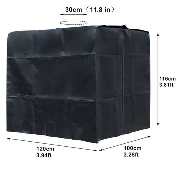 Housse de protection opaque noire pour cuve IBC de 1000 litres. Bâche pour container de récupération d'eau