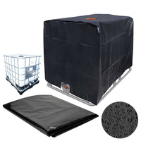 Housse de protection opaque noire pour cuve IBC de 1000 litres. Bâche pour container de récupération d'eau
