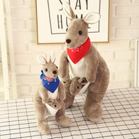 Peluche Kangourou australien avec bébé dans la poche