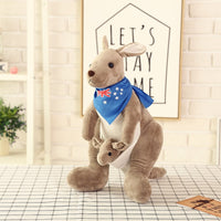 Peluche Kangourou australien avec bébé dans la poche