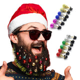 12 boules de décoration pour barbe, façon sapin de noël