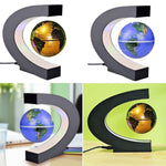 Lampe globe magnétique en lévitation. Mappemonde anti gravité