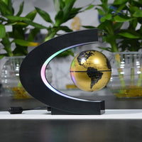 Lampe globe magnétique en lévitation. Mappemonde anti gravité