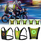 Veste avec clignotant LED sur le dos pour vélo ou trotinette