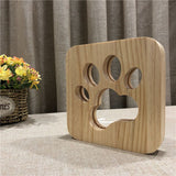 Lampe LED design, sculptée en bois. Veilleuse USB patte de chien chat, animaux