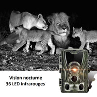 Caméra de chasse 20Mpx, photos d'animaux sauvages ou surveillance extérieure à détection de mouvements. Infrarouge, vision nocturne