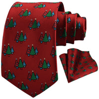 Cravate de Noël chic et élégante (père noël, bonhomme de neige, sapin, flocons, etc)