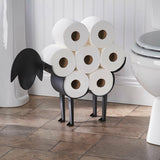 Support original pour papier toilette en fer, en forme d'animaux. Porte rouleaux de PQ