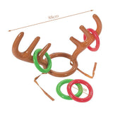 Jeu original pour Noël, cornes de rennes gonflables avec anneaux à lancer