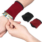 Bracelet en tissu avec cachette secrète pour argent, clés, carte bleue