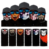 Foulard 3D avec motifs, écharpe tour de cou, bandana tête de mort, joker