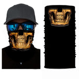 Foulard 3D avec motifs, écharpe tour de cou, bandana tête de mort, joker
