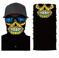 Foulard 3D avec motifs, écharpe tour de cou, bandana tête de mort, joker
