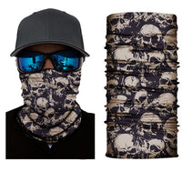 Foulard 3D avec motifs, écharpe tour de cou, bandana tête de mort, joker