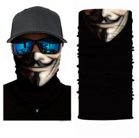 Foulard 3D avec motifs, écharpe tour de cou, bandana tête de mort, joker