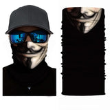 Foulard 3D avec motifs, écharpe tour de cou, bandana tête de mort, joker