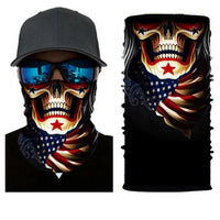 Foulard 3D avec motifs, écharpe tour de cou, bandana tête de mort, joker