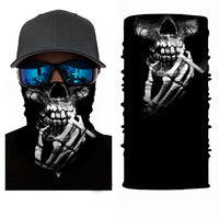 Foulard 3D avec motifs, écharpe tour de cou, bandana tête de mort, joker