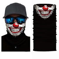 Foulard 3D avec motifs, écharpe tour de cou, bandana tête de mort, joker
