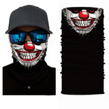 Foulard 3D avec motifs, écharpe tour de cou, bandana tête de mort, joker