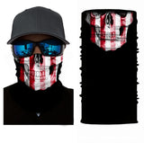 Foulard 3D avec motifs, écharpe tour de cou, bandana tête de mort, joker