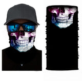 Foulard 3D avec motifs, écharpe tour de cou, bandana tête de mort, joker