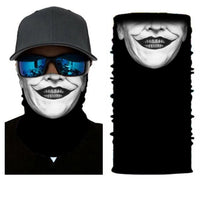 Foulard 3D avec motifs, écharpe tour de cou, bandana tête de mort, joker
