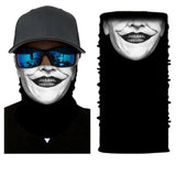 Foulard 3D avec motifs, écharpe tour de cou, bandana tête de mort, joker