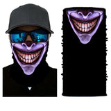 Foulard 3D avec motifs, écharpe tour de cou, bandana tête de mort, joker