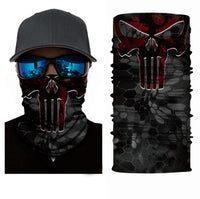 Foulard 3D avec motifs, écharpe tour de cou, bandana tête de mort, joker