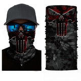 Foulard 3D avec motifs, écharpe tour de cou, bandana tête de mort, joker