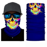Foulard 3D avec motifs, écharpe tour de cou, bandana tête de mort, joker