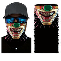 Foulard 3D avec motifs, écharpe tour de cou, bandana tête de mort, joker