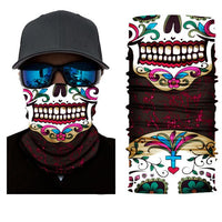 Foulard 3D avec motifs, écharpe tour de cou, bandana tête de mort, joker