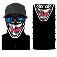 Foulard 3D avec motifs, écharpe tour de cou, bandana tête de mort, joker