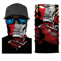 Foulard 3D avec motifs, écharpe tour de cou, bandana tête de mort, joker